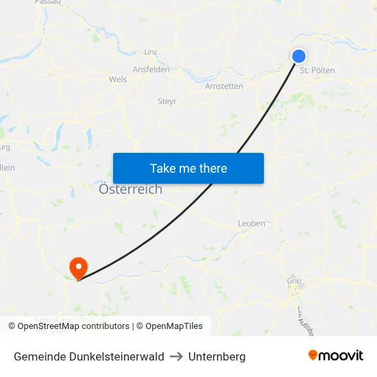 Gemeinde Dunkelsteinerwald to Unternberg map