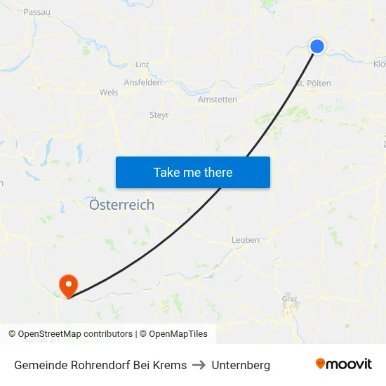 Gemeinde Rohrendorf Bei Krems to Unternberg map