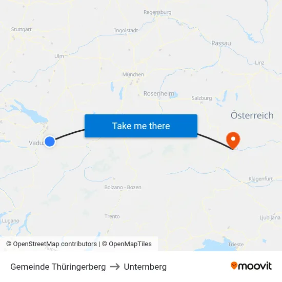 Gemeinde Thüringerberg to Unternberg map