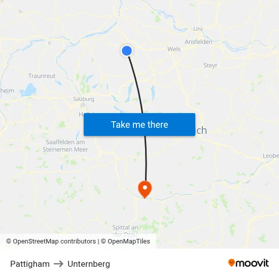 Pattigham to Unternberg map