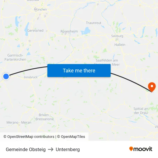 Gemeinde Obsteig to Unternberg map