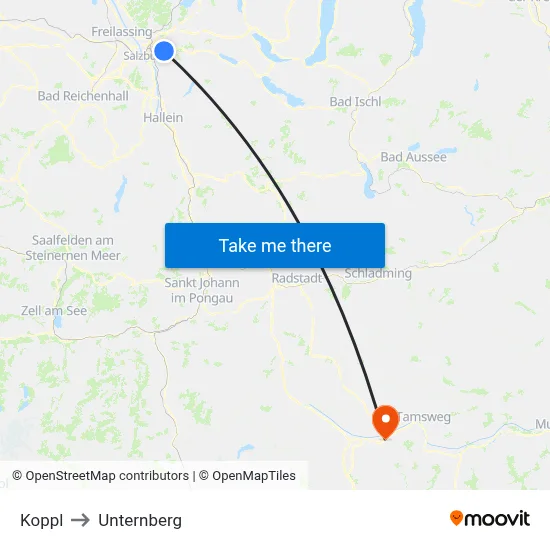 Koppl to Unternberg map
