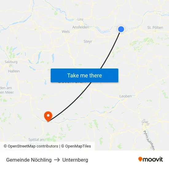 Gemeinde Nöchling to Unternberg map