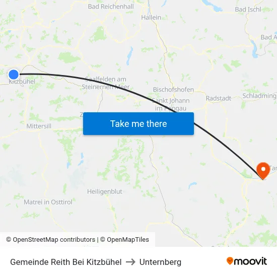 Gemeinde Reith Bei Kitzbühel to Unternberg map