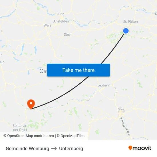 Gemeinde Weinburg to Unternberg map