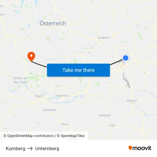 Kumberg to Unternberg map