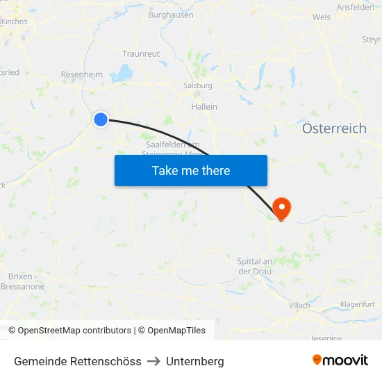 Gemeinde Rettenschöss to Unternberg map