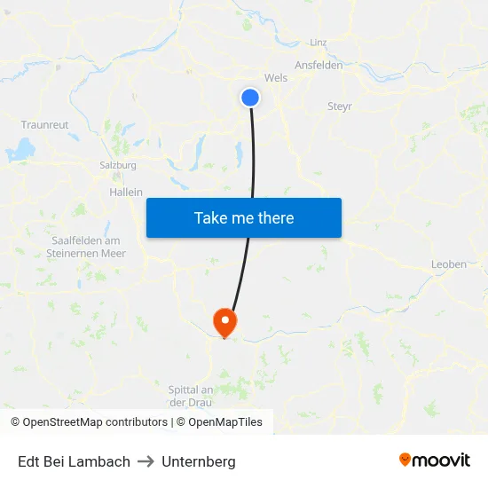 Edt Bei Lambach to Unternberg map