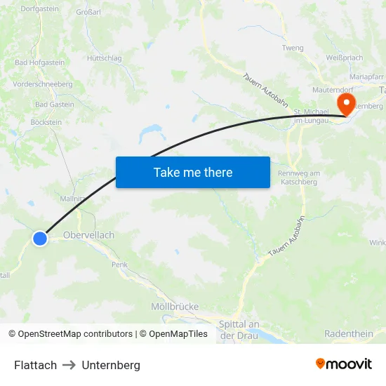 Flattach to Unternberg map