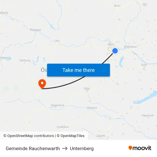Gemeinde Rauchenwarth to Unternberg map