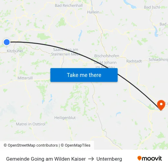 Gemeinde Going am Wilden Kaiser to Unternberg map