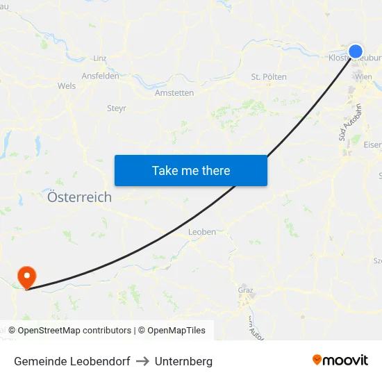 Gemeinde Leobendorf to Unternberg map