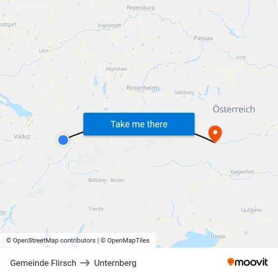 Gemeinde Flirsch to Unternberg map