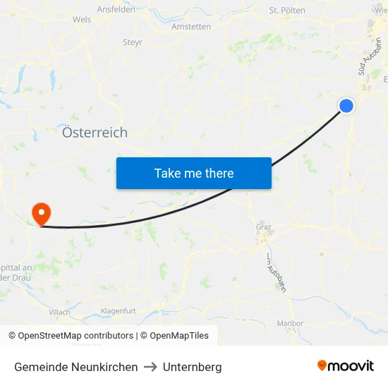 Gemeinde Neunkirchen to Unternberg map