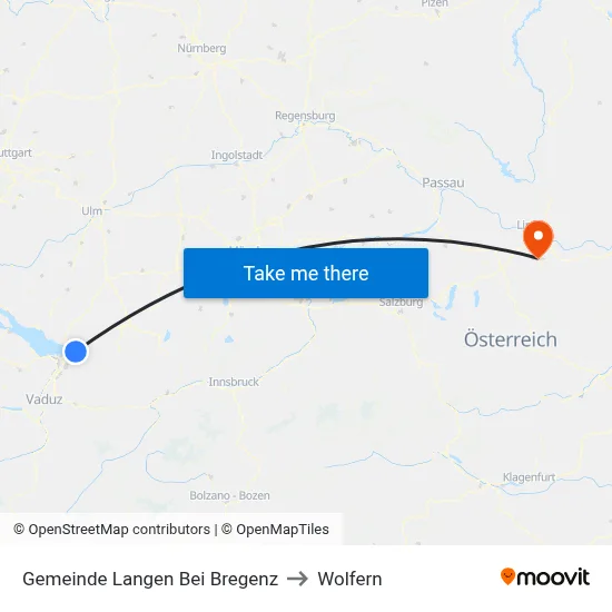 Gemeinde Langen Bei Bregenz to Wolfern map