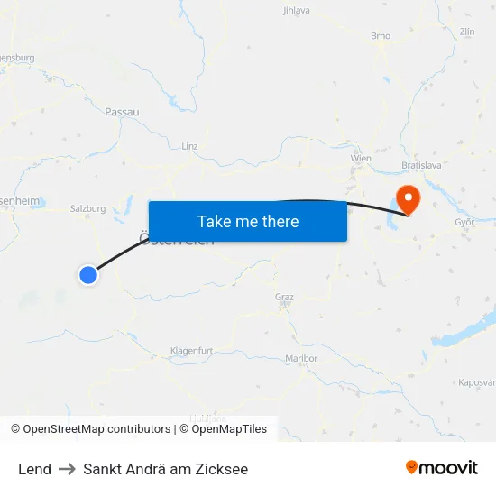 Lend to Sankt Andrä am Zicksee map