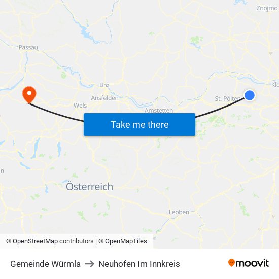 Gemeinde Würmla to Neuhofen Im Innkreis map