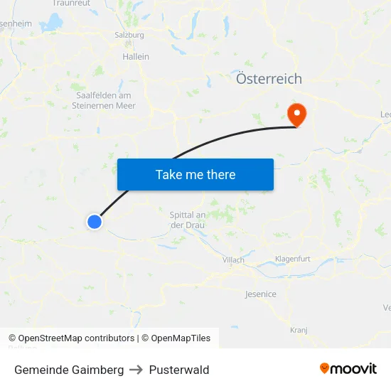 Gemeinde Gaimberg to Pusterwald map