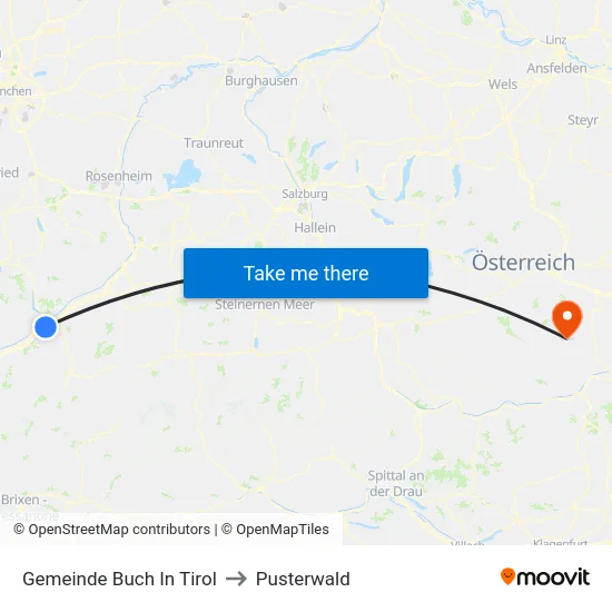 Gemeinde Buch In Tirol to Pusterwald map