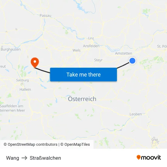 Wang to Straßwalchen map