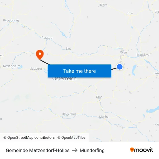 Gemeinde Matzendorf-Hölles to Munderfing map
