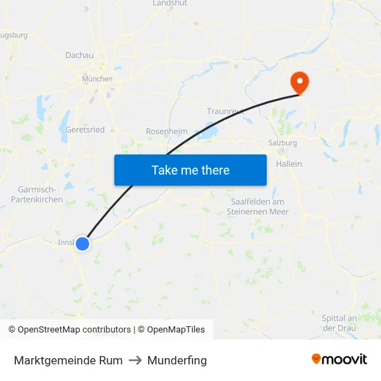 Marktgemeinde Rum to Munderfing map