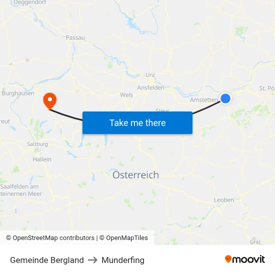 Gemeinde Bergland to Munderfing map