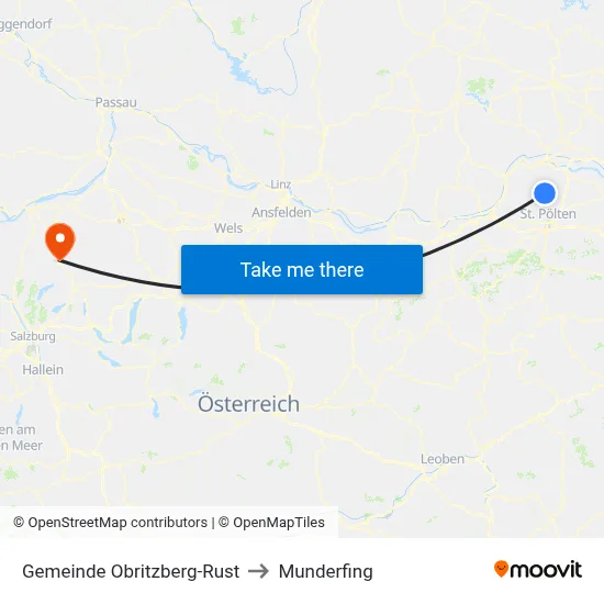 Gemeinde Obritzberg-Rust to Munderfing map