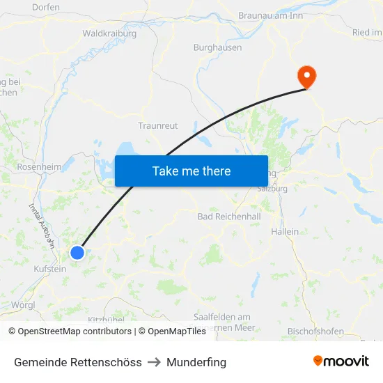 Gemeinde Rettenschöss to Munderfing map