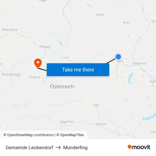 Gemeinde Leobendorf to Munderfing map