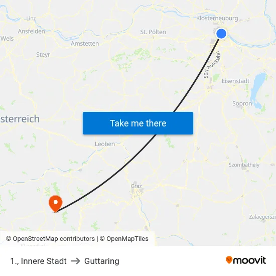 1., Innere Stadt to Guttaring map