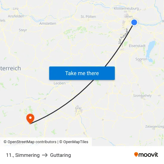 11., Simmering to Guttaring map