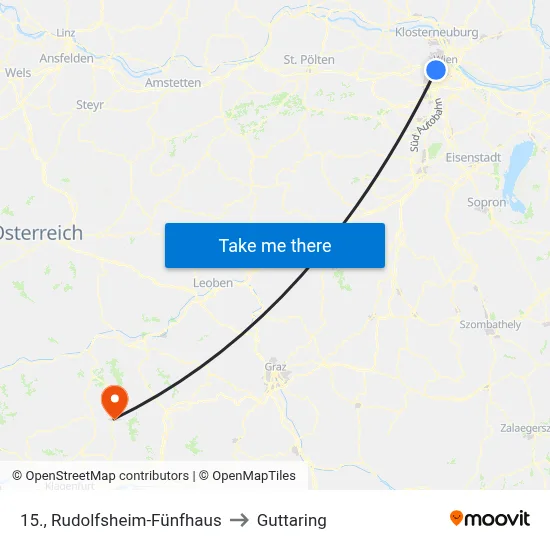 15., Rudolfsheim-Fünfhaus to Guttaring map