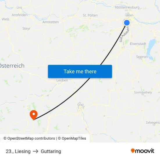 23., Liesing to Guttaring map