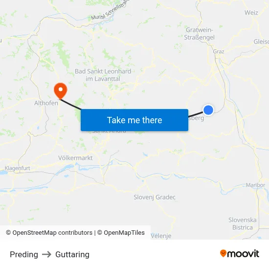 Preding to Guttaring map