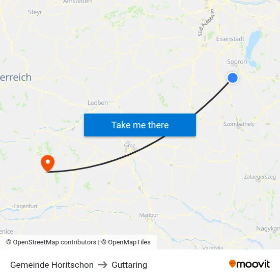 Gemeinde Horitschon to Guttaring map
