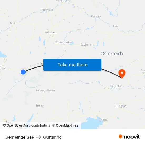 Gemeinde See to Guttaring map