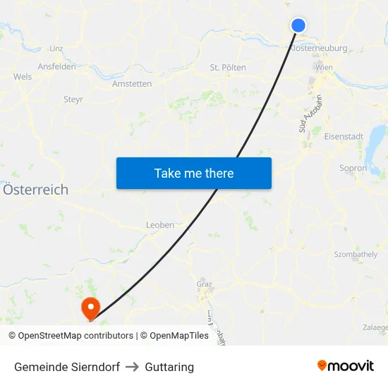 Gemeinde Sierndorf to Guttaring map