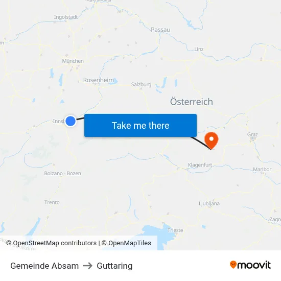 Gemeinde Absam to Guttaring map