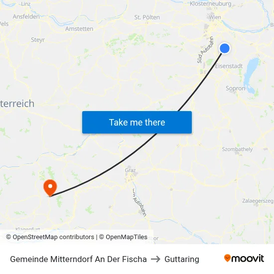 Gemeinde Mitterndorf An Der Fischa to Guttaring map