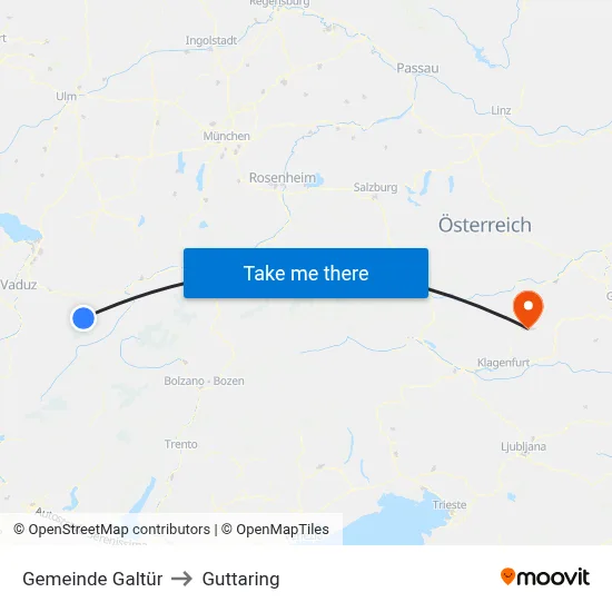 Gemeinde Galtür to Guttaring map
