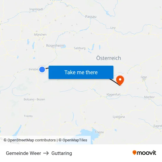 Gemeinde Weer to Guttaring map