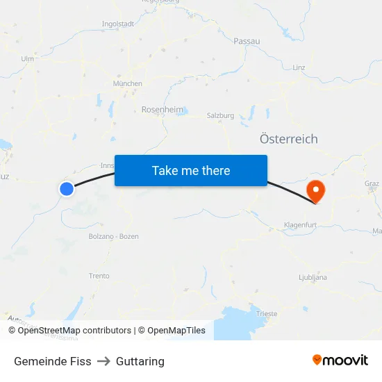 Gemeinde Fiss to Guttaring map