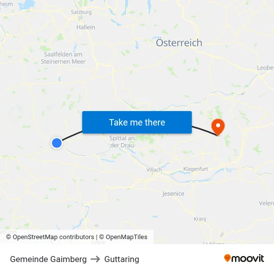 Gemeinde Gaimberg to Guttaring map