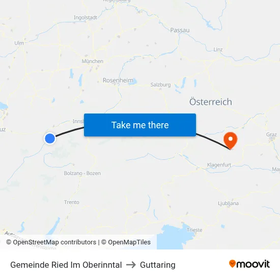 Gemeinde Ried Im Oberinntal to Guttaring map