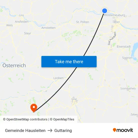Gemeinde Hausleiten to Guttaring map