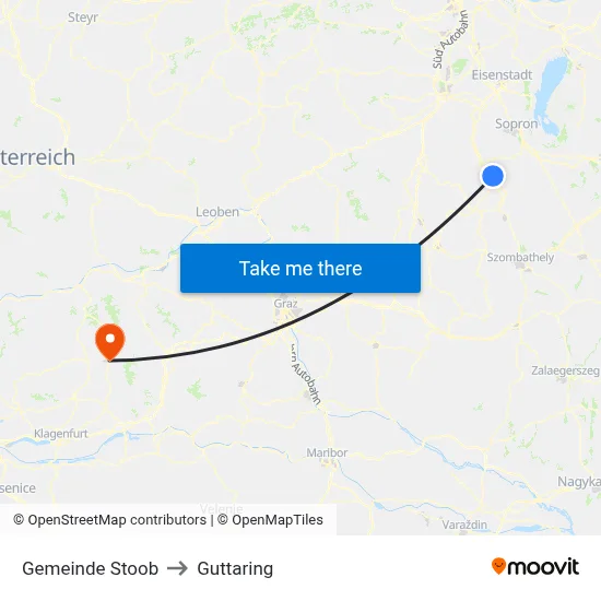 Gemeinde Stoob to Guttaring map