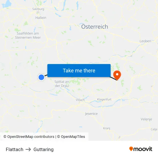 Flattach to Guttaring map