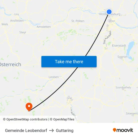 Gemeinde Leobendorf to Guttaring map