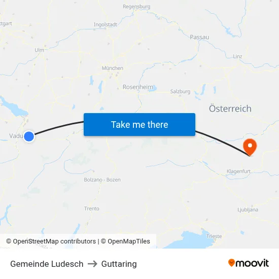 Gemeinde Ludesch to Guttaring map